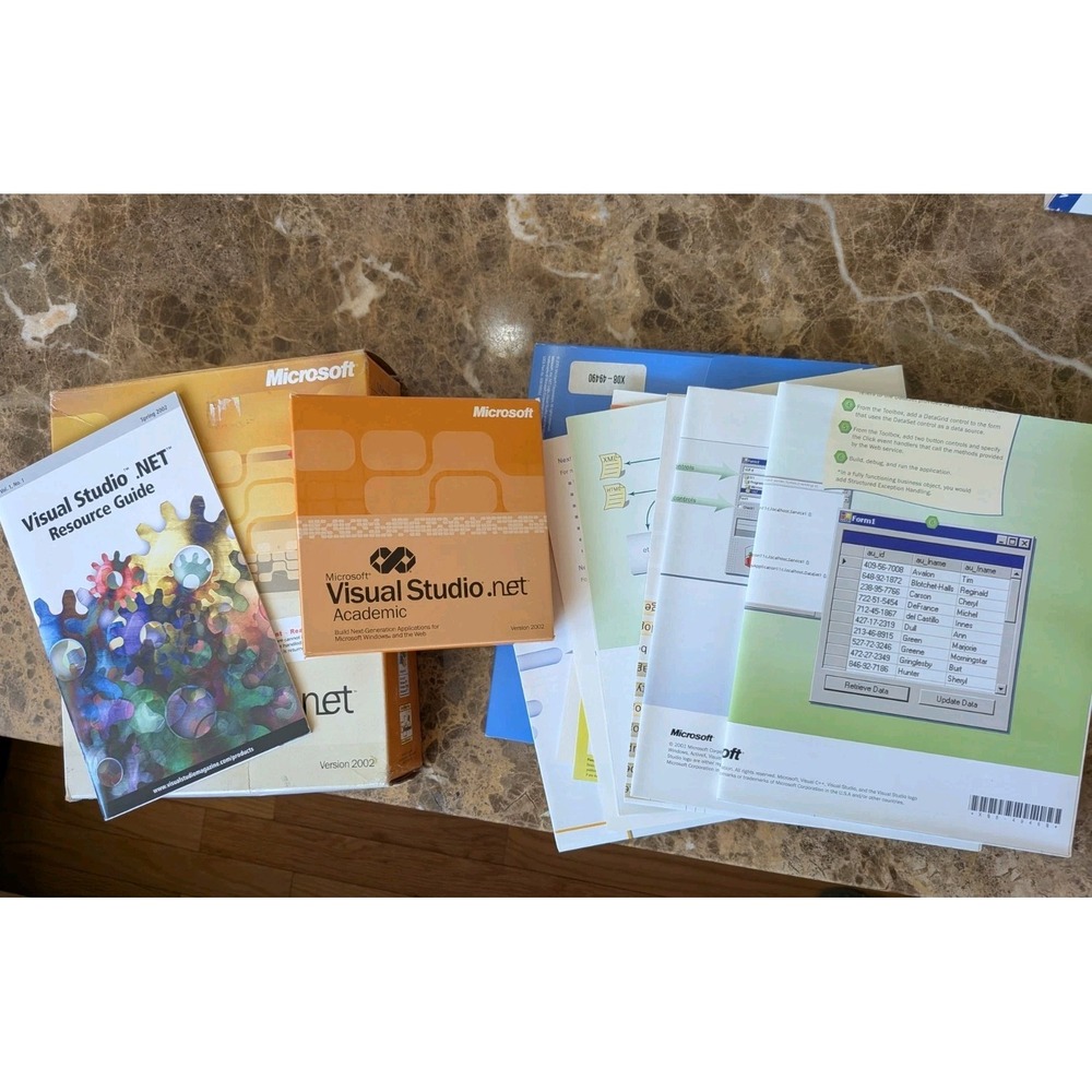 Microsoft Visual Studio. Net Professional 2002  w/ Product Key & Resources